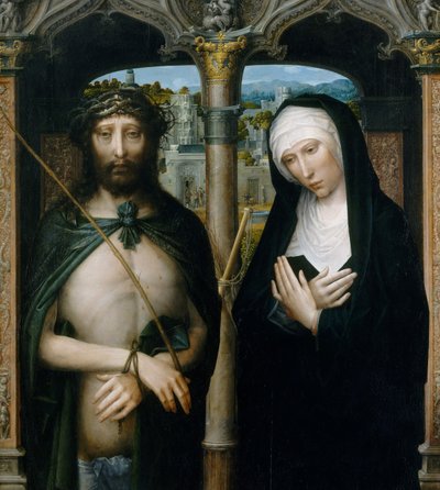 Christ Crowned with Thorns Ecce Homo, and the Mourning Virgin by Adriaen Isenbrandt