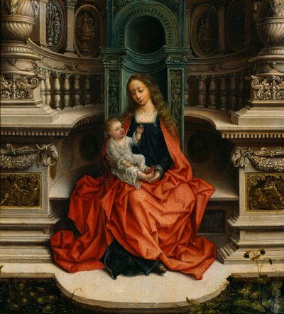 The Virgin and Child on the Throne by Adriaen Isenbrandt or Isenbrant