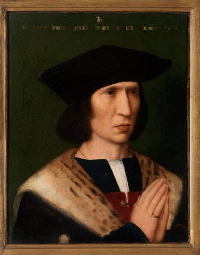 Portrait of Paulus de Nigro by Adriaen Isenbrandt or Isenbrant