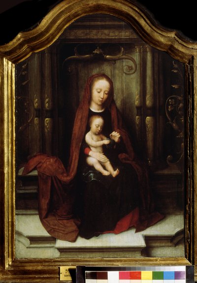 The Virgin and Child Enthroned by Adriaen Isenbrandt or Isenbrant