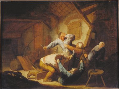 Farmers Fighting, Mid 17th century by Adriaen Jansz Ostade van