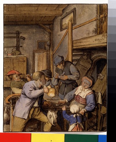 In a Tavern by Adriaen Jansz. van Ostade