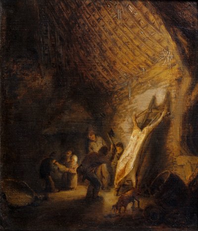 The Slaughter of the Pig by Adriaen Jansz. van Ostade