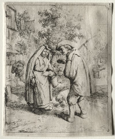 Man Conversing with a Woman by Adriaen Jansz. van Ostade
