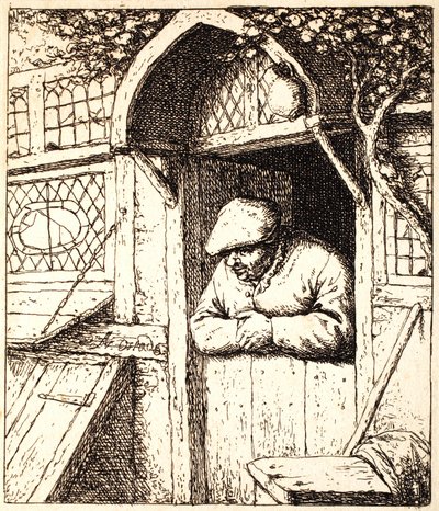 Man Leaning on His Door, c.1672 by Adriaen Jansz. van Ostade