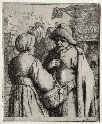 Man and Woman Conversing by Adriaen Jansz. van Ostade