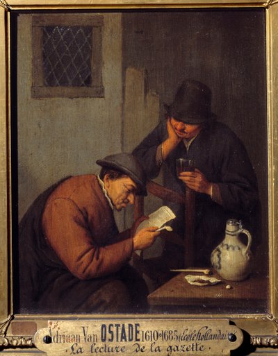 Reading the Gazette by Adriaen Jansz. van Ostade