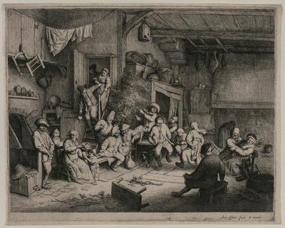 The Dance in the Inn, 1652 by Adriaen Jansz. van Ostade