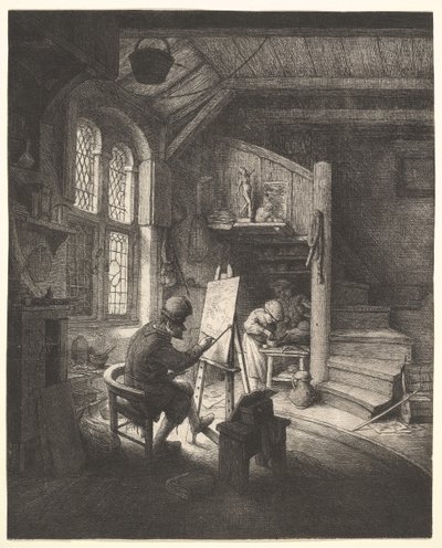 The Painter in His Studio by Adriaen Jansz. van Ostade