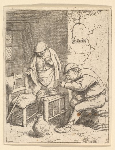The Smoker and the Drinker by Adriaen Jansz. van Ostade