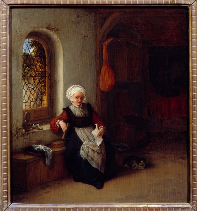 The woman has the letter by Adriaen Jansz. van Ostade
