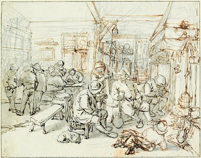 Company of Peasants in a Tavern by Adriaen Jansz. van Ostade