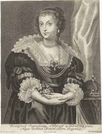 Portrait of Henrietta Maria, Wife of Charles I of England by Adriaen Lommelin