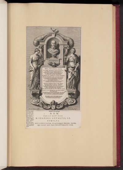 Epitaph of Claude Jean Gevaert by Adriaen Lommelin after Sir Peter Paul Rubens