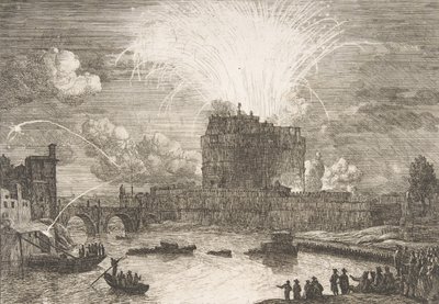 Fireworks in Rome Over Castel Sant