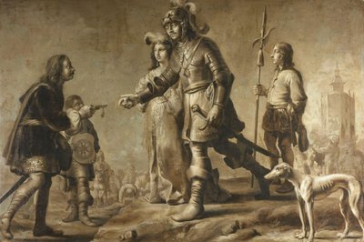 Boudewijn van Heusden and his Wife Sophia Receiving Homage from the Legate of King Edmund by Adriaen Pietersz van de Venne (manner of)