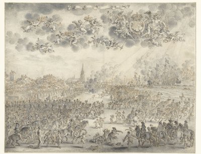 Departure of Charles II from Scheveningen by Adriaen Pietersz van de Venne