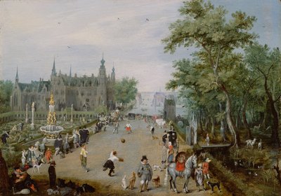 Jeu de Paume Before a Country Palace by Adriaen Pietersz van de Venne