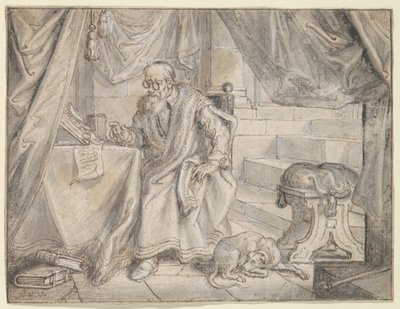 Study for “The Man with Glasses Speaks” by Adriaen Pietersz van de Venne