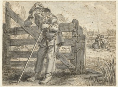 The Crazed Amour of Fat Leendert and Lijsje Teunis, with Joncker Maerten by Adriaen Pietersz van de Venne
