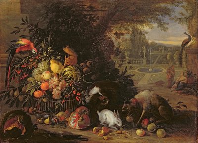 Still Life in a Garden by Adriaen de Gryef