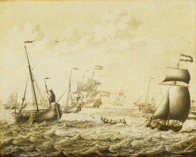 Dutch Herring Fishery, Late 17th Century by Adriaen or Abraham Salm
