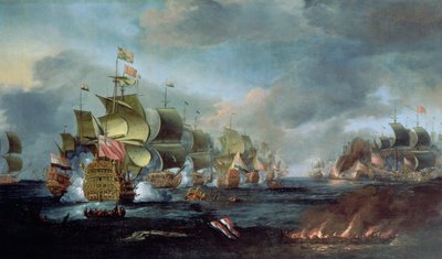 The Battle of Lowestoft, June 3rd, 1665 by Adriaen van Diest
