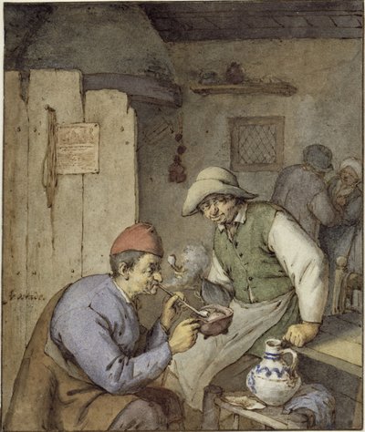 Peasants in the Tavern Room by Adriaen van Ostade