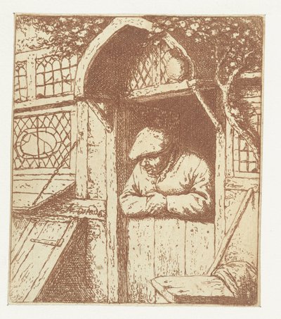 Farmer Leaning on Lower Door by Adriaen van Ostade