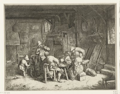 Peasants at a Meal in an Inn (The Breakfast) by Adriaen van Ostade