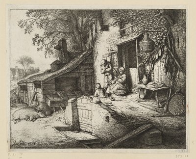The Spinner by Adriaen van Ostade