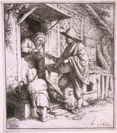 The Spectacle Seller (Bartsch 29) by Adriaen van Ostade