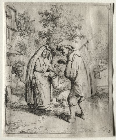 Man Conversing with a Woman by Adriaen van Ostade