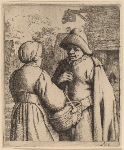 Man and Woman Conversing by Adriaen van Ostade