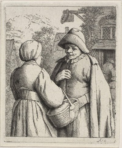 Man and Woman Conversing by Adriaen van Ostade
