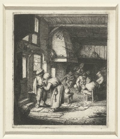 Man Paying His Bill to a Woman in an Inn by Adriaen van Ostade
