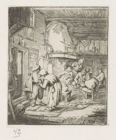 Man Pays His Costs to Woman in an Inn by Adriaen van Ostade
