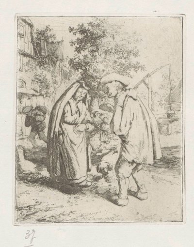 Man and Woman in Conversation by Adriaen van Ostade