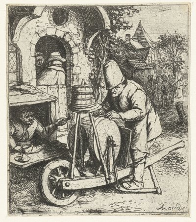 Knife Grinder at Work by a Shoemaker (The Knife Grinder) by Adriaen van Ostade