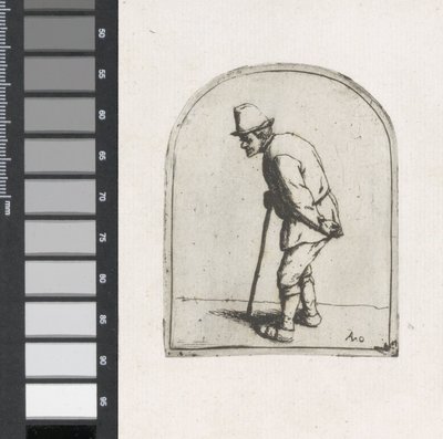 Old Man with a Stick by Adriaen van Ostade