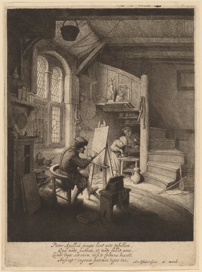 Painter in His Studio by Adriaen van Ostade