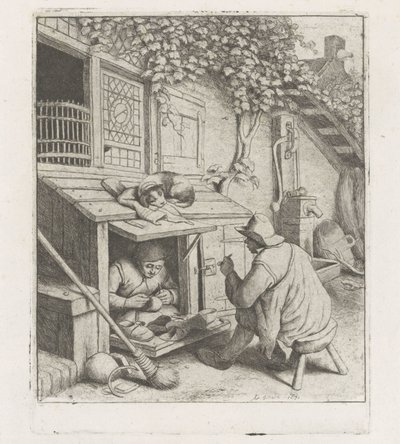 Shoemaker in a Workshop in Front of His House by Adriaen van Ostade