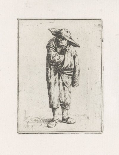 Standing Farmer with Hand in His Cloak by Adriaen van Ostade