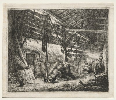 The Barn by Adriaen van Ostade