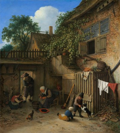 The Cottage Dooryard, 1673 by Adriaen van Ostade
