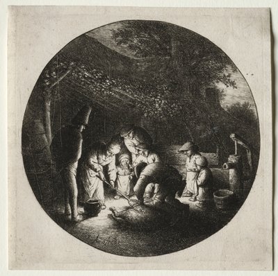 The Pigkillers by Adriaen van Ostade