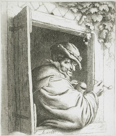 The Smoker at the Window by Adriaen van Ostade
