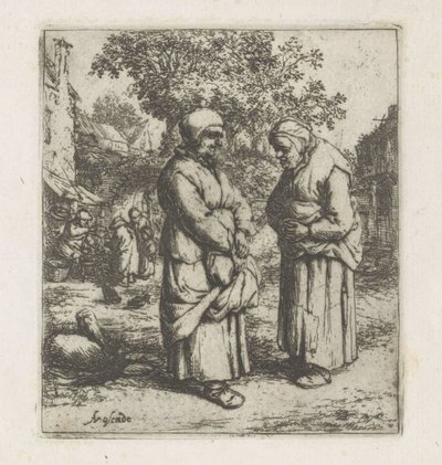 Two Old Women in Conversation by Adriaen van Ostade