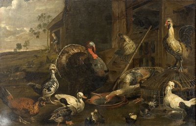 Hens, Ducks and a Turkey Cock by Adriaen van Utrecht