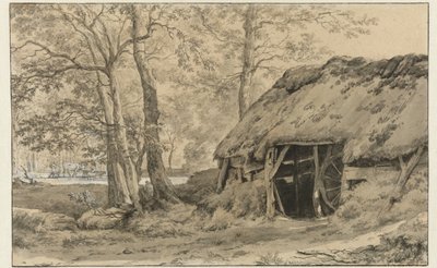 A Hut or Sheep Pen in the Woods by Adriaen van de Velde